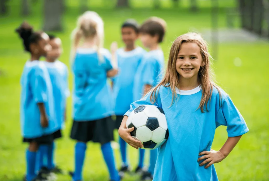 Students Playing Soccer